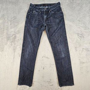 Guess‎ Jeans Men's 28x28.5 Blue Whiskered Slim Straight Denim Casual Tag 28x30